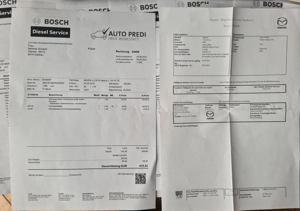 Mazda 5 cena 18999 przebieg: 211421, rok produkcji 2010 z Kraśnik małe 704